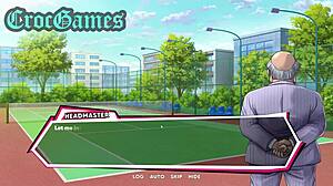 i play tennis in this hentai anime game.