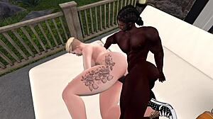 Black Man Fucks White Woman On Porch