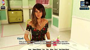 Redhead with Big Tits in Underwear on Beach! Sunshine Love Gameplay!