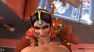 overwatch symmetra deluxe in 3d cartoon with big tits and ass