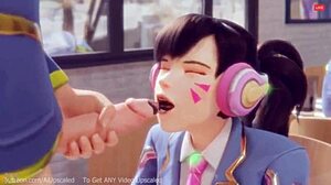 Mercy And D.Va In Overwatch Action