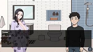 In this hentai, my friend casually fucks my stepmom in doggystyle cheating scene