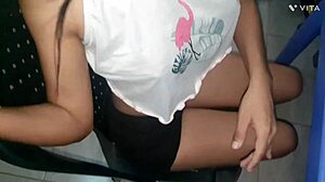 Curvy Stepson Interrupts Beautiful Stepdaughter In Lingerie For First Time Interracial.