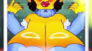 Bimbotale Frissa Claps Huge Tits in Bold Bimbo Hentai Game Action