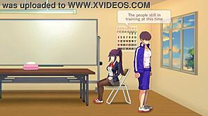 cute college lady feels intense pleasure having sex with man in 7 days girlfriend hentai game.