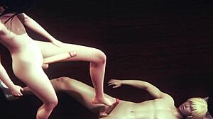 Mio的足交和内射操？