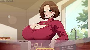 hot bbw anime stepmom takes hard big cock in wet pussy for squirting creampie!