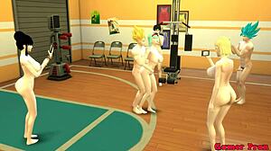 Dragon Ball Hentai Orgy Goku and Vegeta Fuck Wives Hard in Ass Like Bitches with Bride and Sister-in-Law