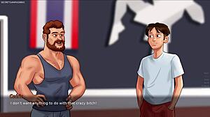 抓住继妹珍妮玩弄大乳房在暑假传奇3D游戏！