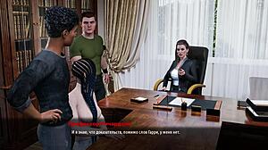 Milfs Get Horny and Naked in Office Gameplay