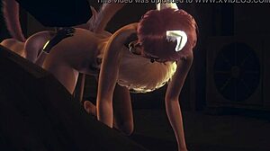 Fox sucks boy's cock then licks his ass in furry yaoi anime action