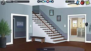 抓住继妹珍妮玩弄大乳房在暑假传奇3D游戏！