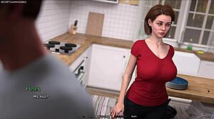 Dude flirts with sexy redhead slut in a house full of hot sluts in Summer Heat 04