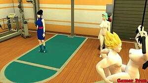 Dragon Ball Hentai Orgy Goku and Vegeta Fuck Wives Hard in Ass Like Bitches with Bride and Sister-in-Law
