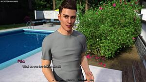 Dude flirts with sexy redhead slut in a house full of hot sluts in Summer Heat 04