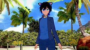 What Happens When Catboy Gives Foxboy a Sissy Handjob and Blowjob in Crossdressing Yaoi Creampie Action?