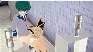 Bakugou Deku Kaminari Shoto Orgy In Toilet With Cum On Face Creampie Assfucking