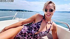 Boat Trip True the Channel to Zurich Lake Solo Cute Rich