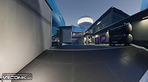 Chubby Mei rides huge cock in VR