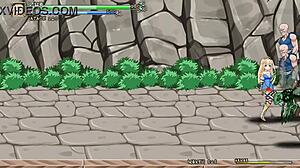 Pretty princess interacts with soldiers in ailice hentai action game