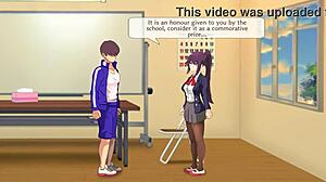 cute college lady feels intense pleasure having sex with man in 7 days girlfriend hentai game.