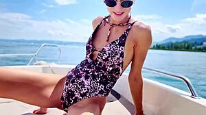 Boat Trip True the Channel to Zurich Lake Solo Cute Rich