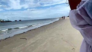 Crazy Milf Jerks Me Off In Front Of Passersby