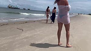 Crazy Milf Jerks Me Off In Front Of Passersby