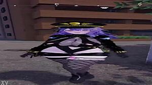 Hentai Game 3D Secrets Of Exposure Purple Hair Guard Girl Getting Wide