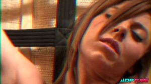 Anal domination of mature woman in balloon