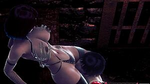 Big tits & high heels action for sexy elise - cunnilingus face-sitting until explosive orgasm in 3d hentai