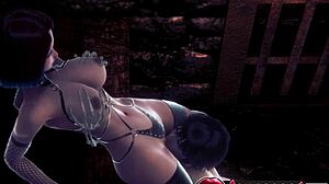 Big tits & high heels action for sexy elise - cunnilingus face-sitting until explosive orgasm in 3d hentai