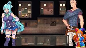 Goddess corrupts horny world in Konosuba hentai game part 5