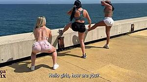 A Group Of Friends Eager For Sex Fucks A Spaniard They Meet On The Beach - Mariana Martix