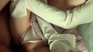 I was turned on by my stepsisters short skirt and i shared my dick with her