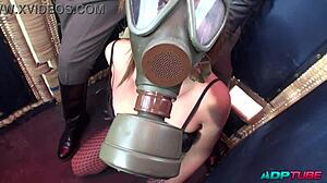 Anal domination of mature woman in balloon