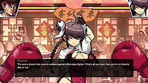 贪婪的中国老板在拳击台上被剥光