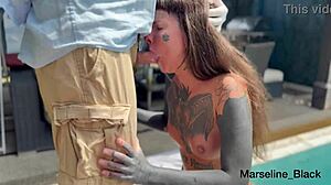 Master showered me with golden rain, fucked my ass, and cum on face part 1