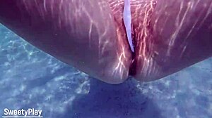 Open pussy creampie underwater, cum inside – interested?