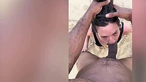 Is Eve Sweet Ready for BBC Stretching on the Public Beach?