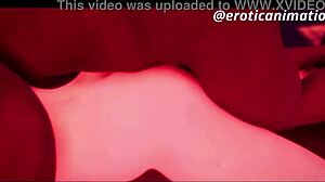 Is the Black Guy Eating the Hot Redhead in the Club? 3D Porn Erotic Scene