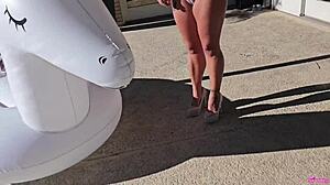 Thor johnson fists and fucks her poolside.