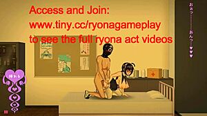 Cute girl is having sex with a man in college in breeding log hentai game