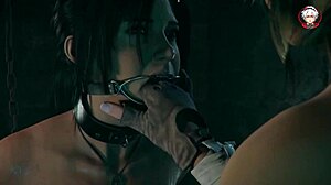 Lara Croft被俄罗斯人俘虏激烈肛交BDSM双插扶她场景