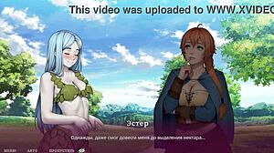 He fucks the sorceress to impregnate her in hentai game anime animation