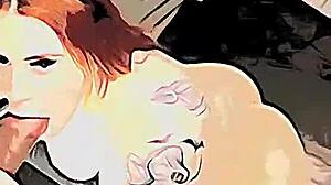 I admire this powerful redhead in the cartoon series