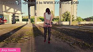 Jeny Smith Gets Caught Naked in Public and Locked Out!