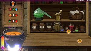 He fucks the sorceress to impregnate her in hentai game anime animation