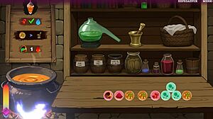 He fucks the sorceress to impregnate her in hentai game anime animation