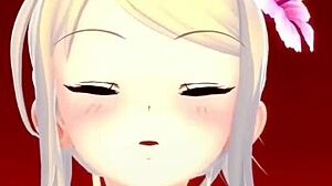 sexy blonde anime girl getting fucked and facialed with ahegao in hentai koikatsu?